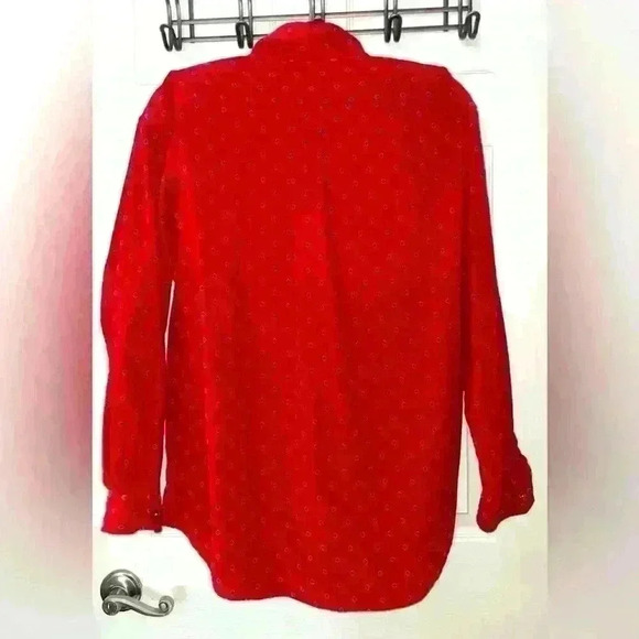 Gap clothing, company, vintage, printed corduroy button down top women large. - Picture 3 of 5